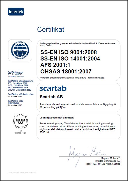 ISO-Certifikat